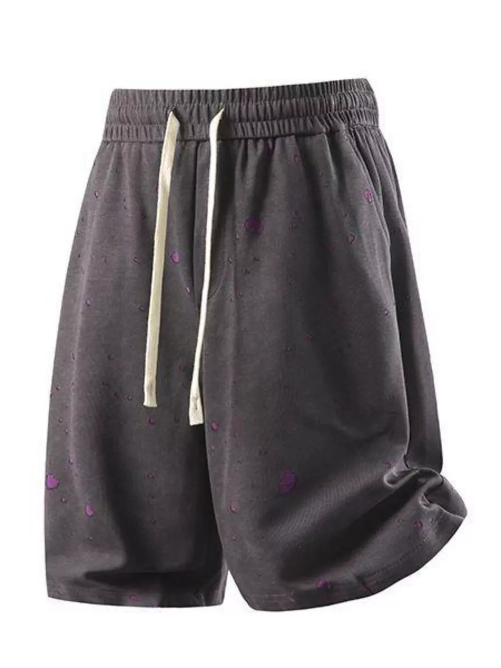 Men's Plus Size Casual Drawstring Elastic Waist Shorts, image 2