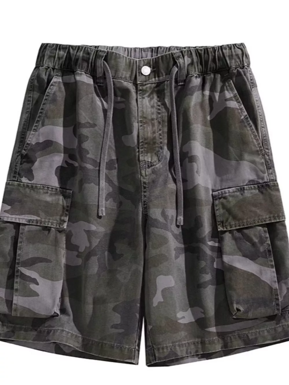 Men's Plus Size Relaxed Fit Camo Cargo Shorts