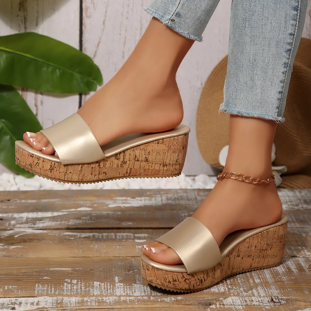 Open Toe Wedge Sandals, image 3