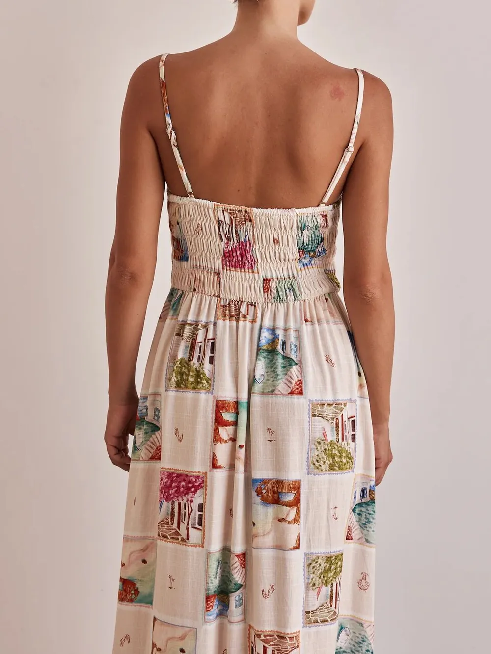 Smocked Square Neck Cami Dress, image 4