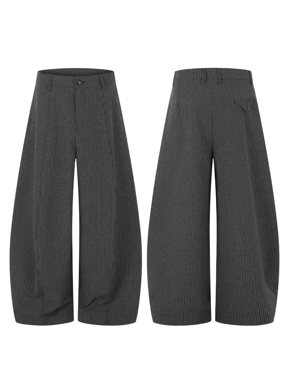Men's Wide Leg Plaid Pants, image 4