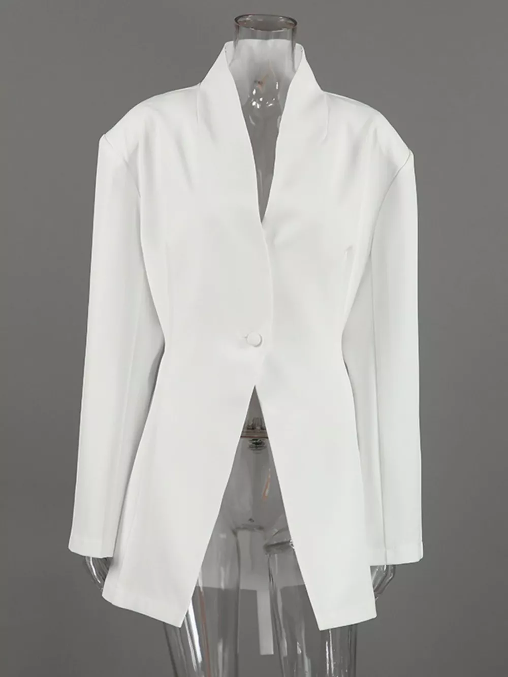 One Button Long Sleeve Blazer, image 5