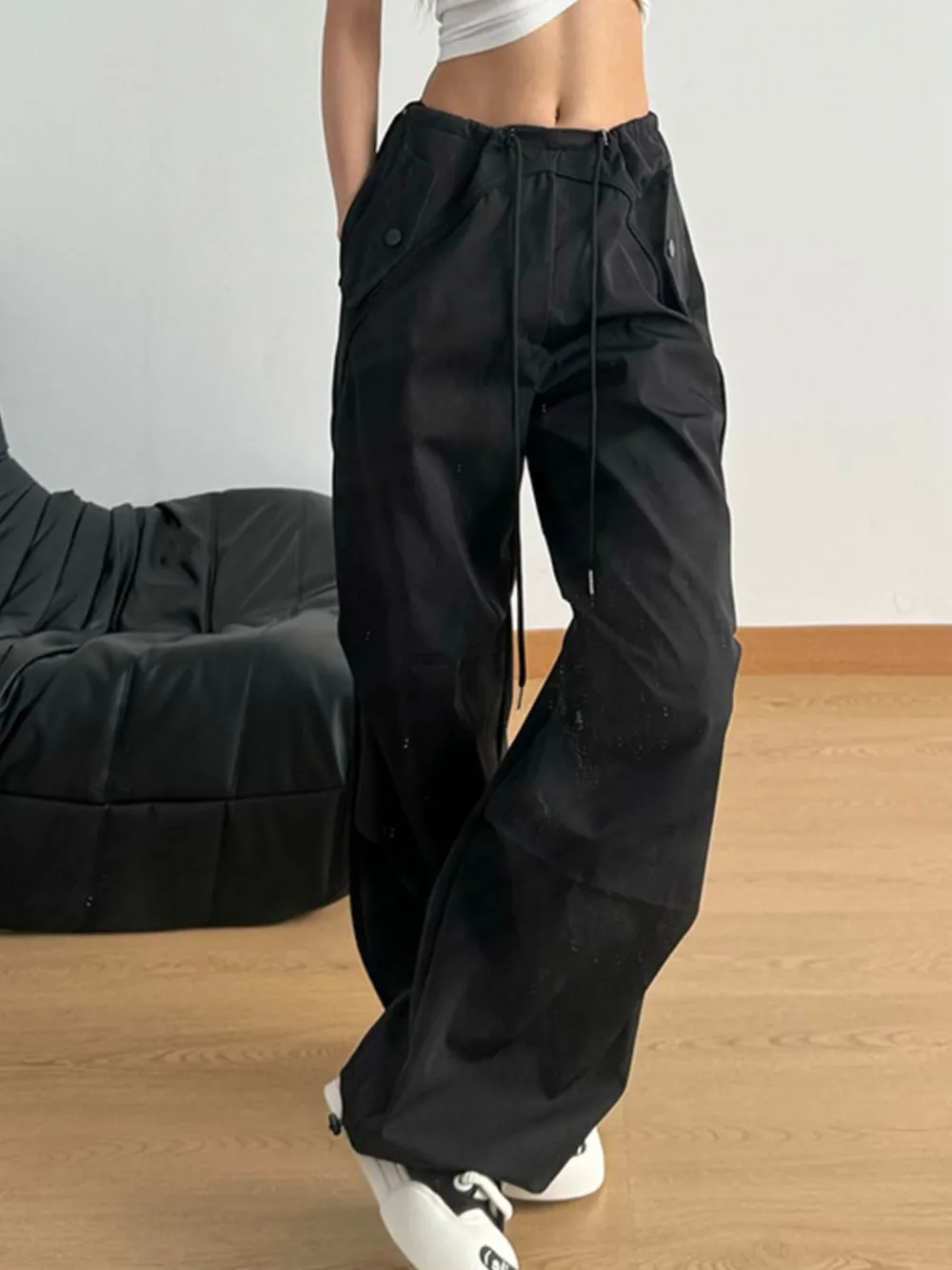 Wide Leg Drawstring Pants, image 8