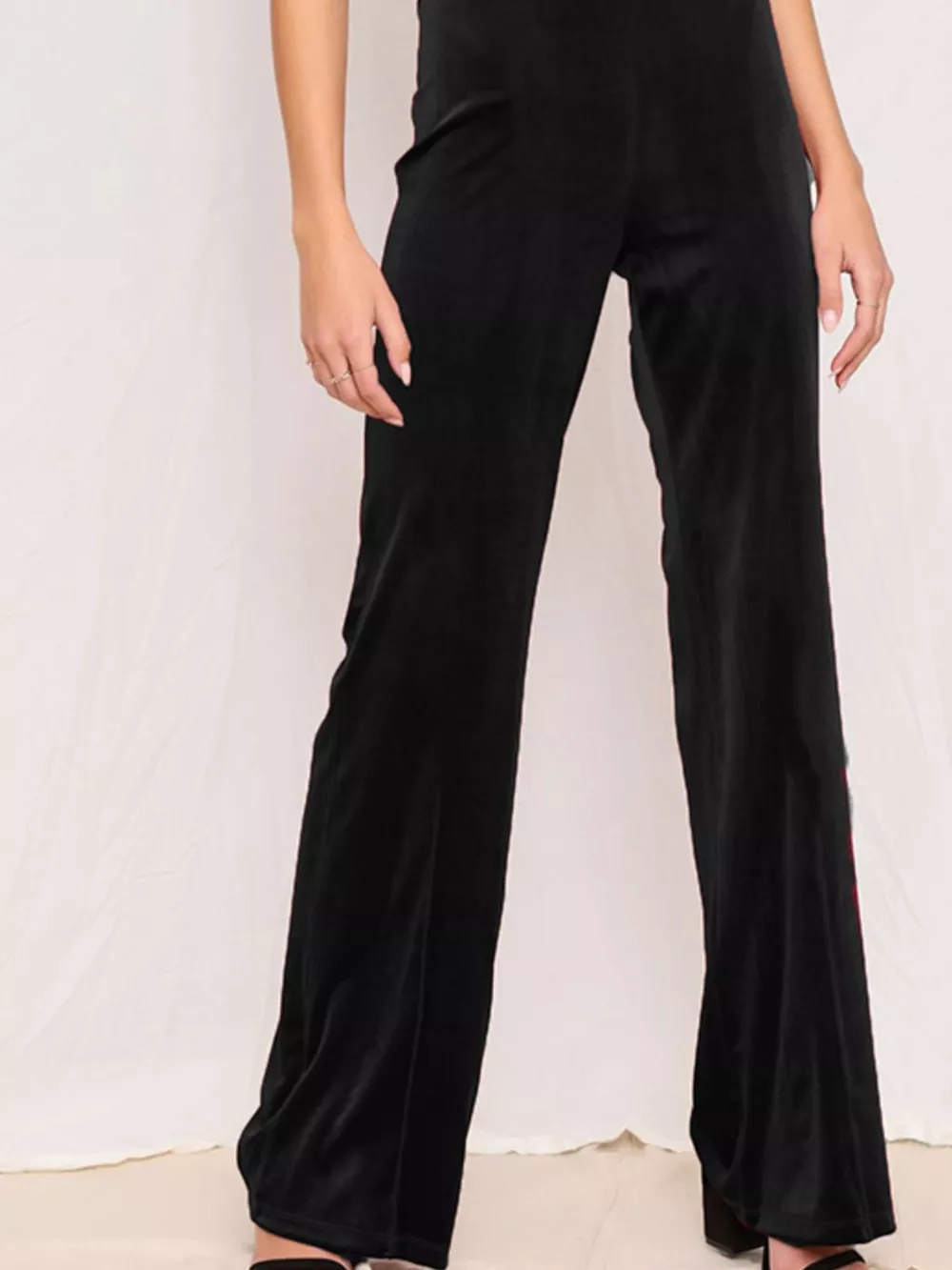 Full Size Velvet Wide Leg Pants Plus Size