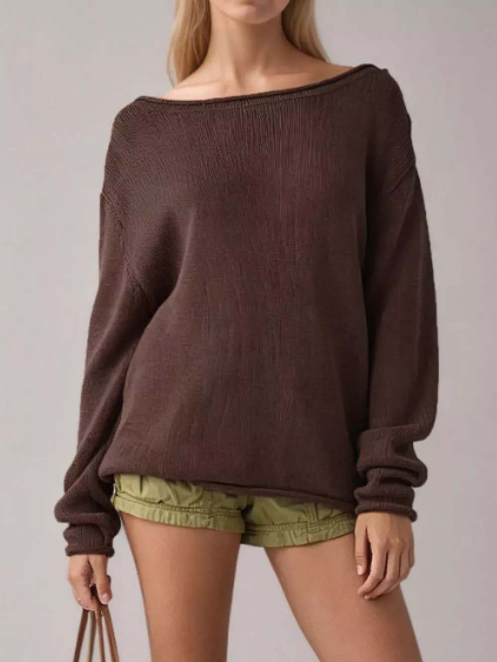 Casual Striped Boat Neck Sweater, image 11