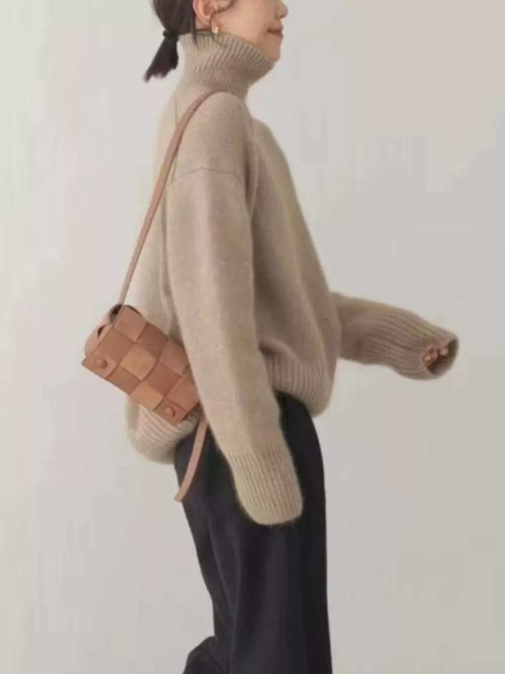 Turtleneck Dropped Shoulder Sweater, image 14