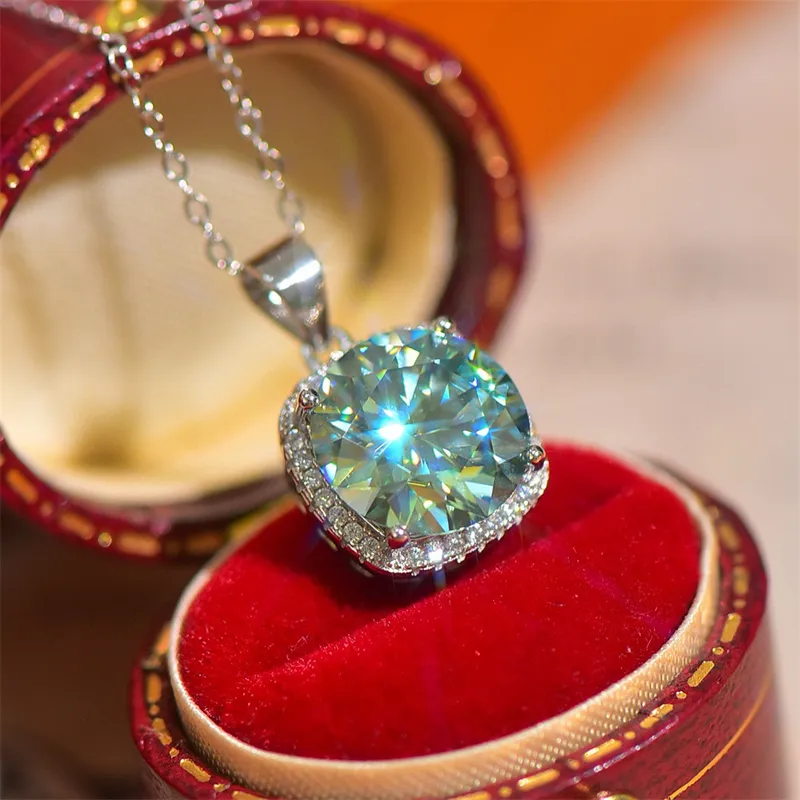 5 Carat Moissanite 925 Sterling Silver Pendant Necklace, image 4