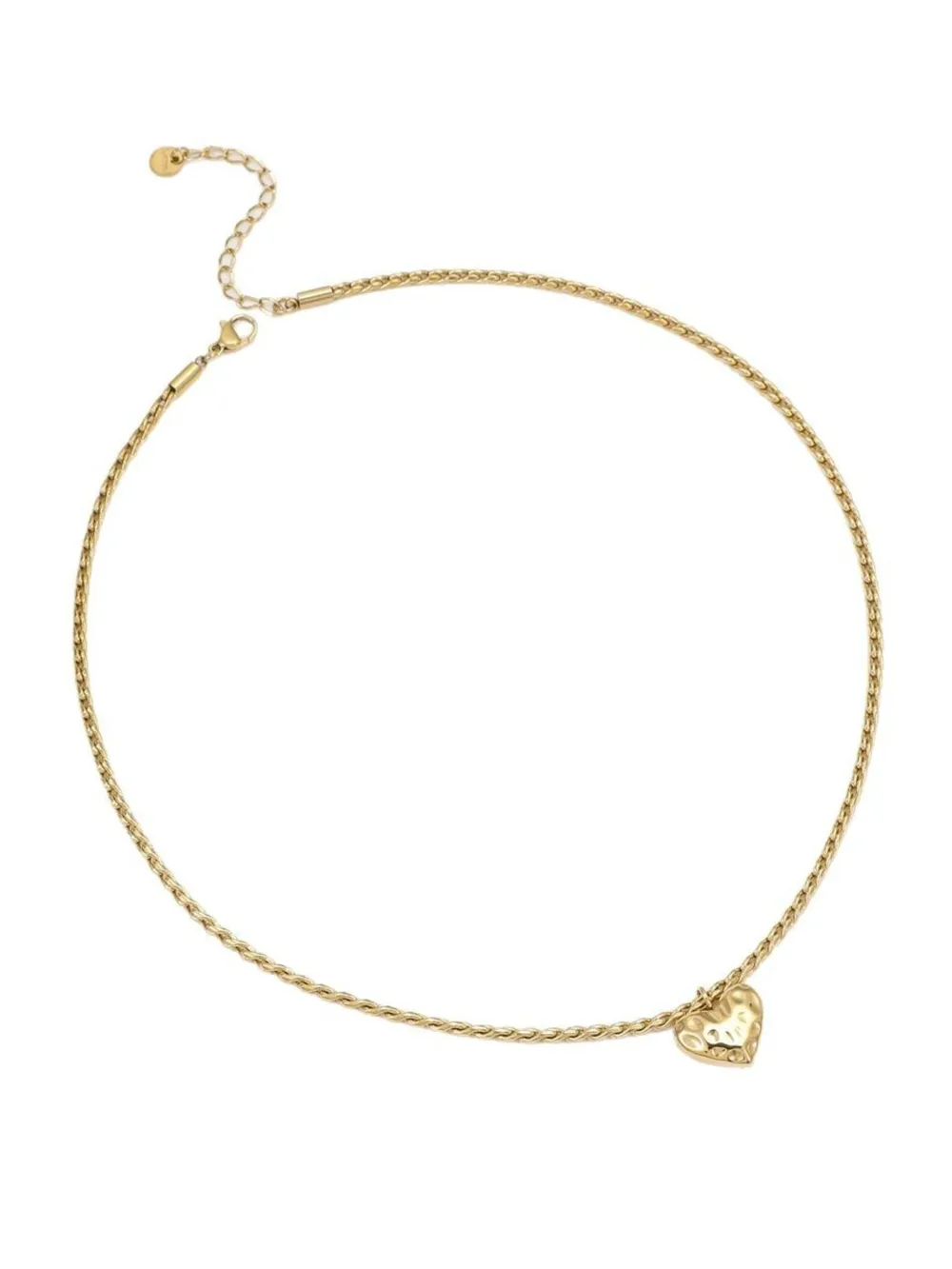 18K Gold-Plated Stainless Steel Heart Pendant Necklace, image 3