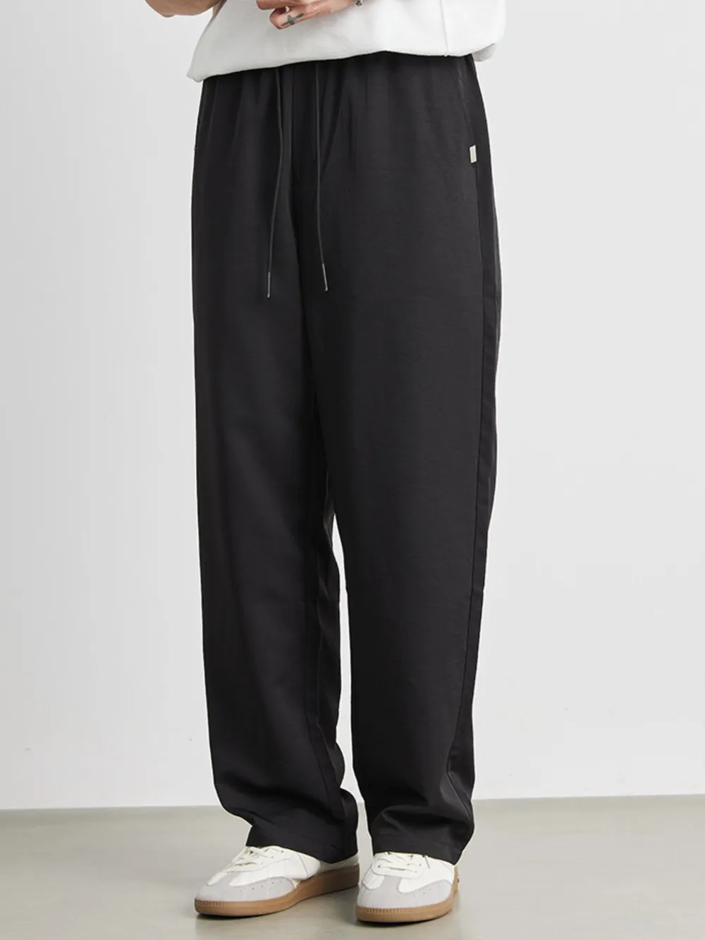 Men's Casual Drawstring Wide Leg Pants