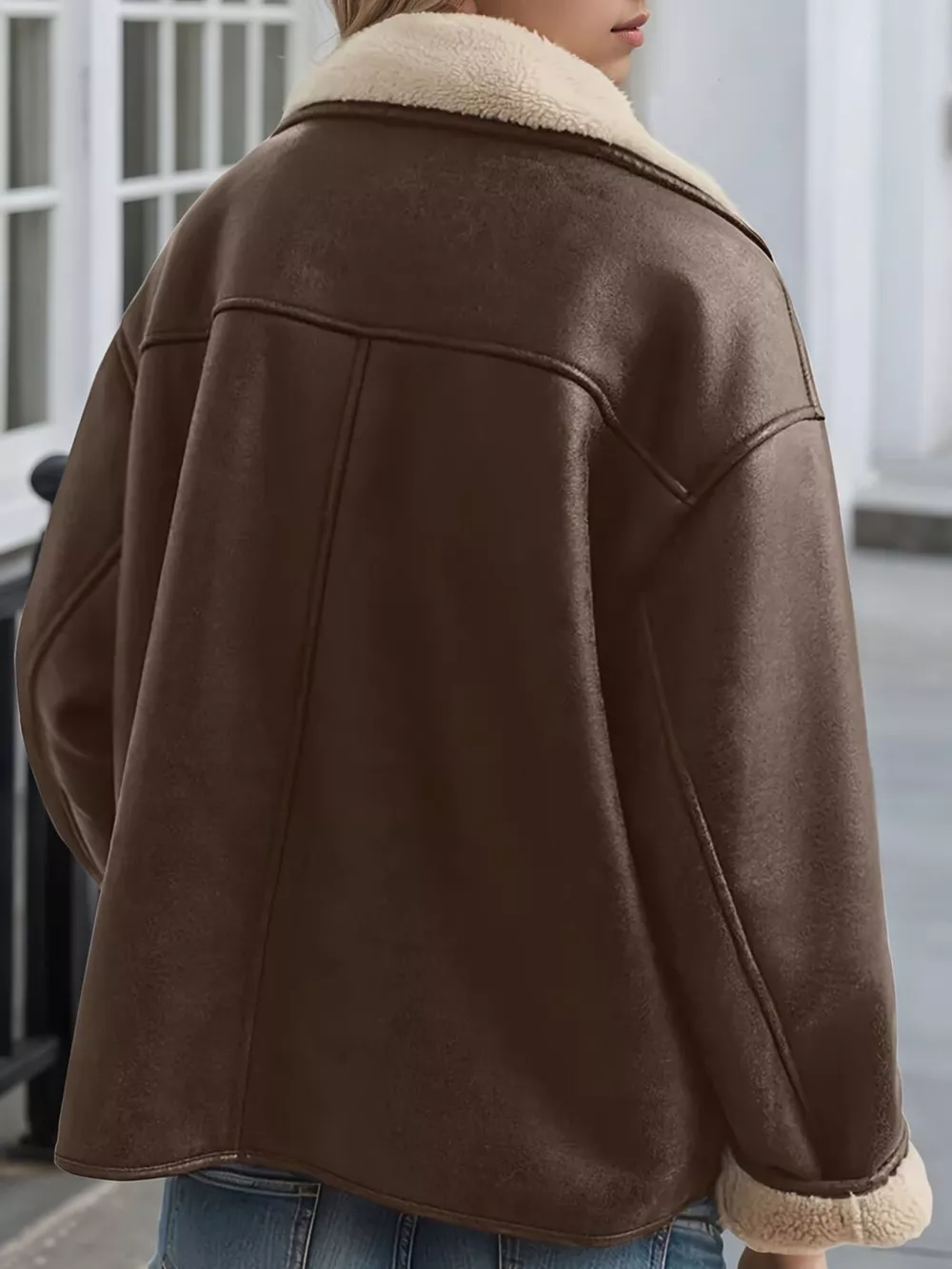 Sherpa Lined Button Down Outerwear, image 4