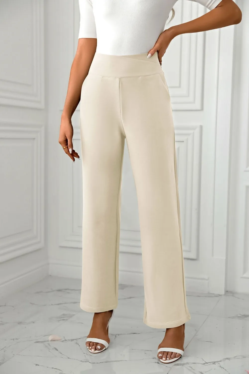 High Waist Straight Leg Pants, image 10
