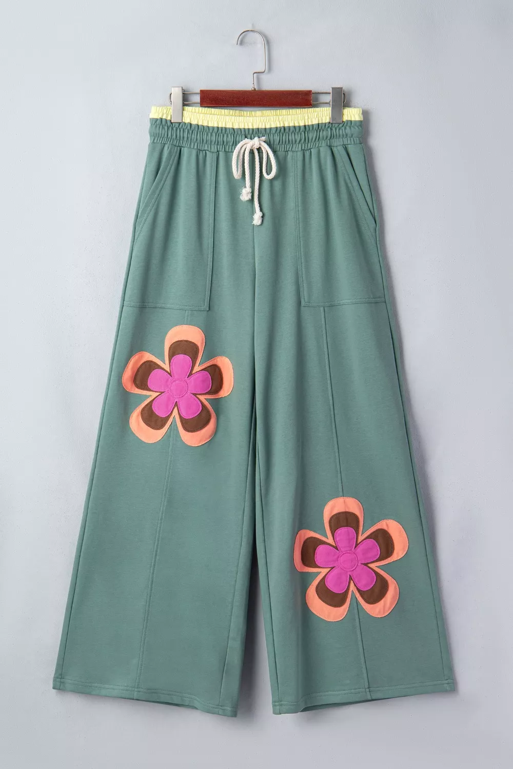 Floral Patchwork Wide Leg Pants, image 6