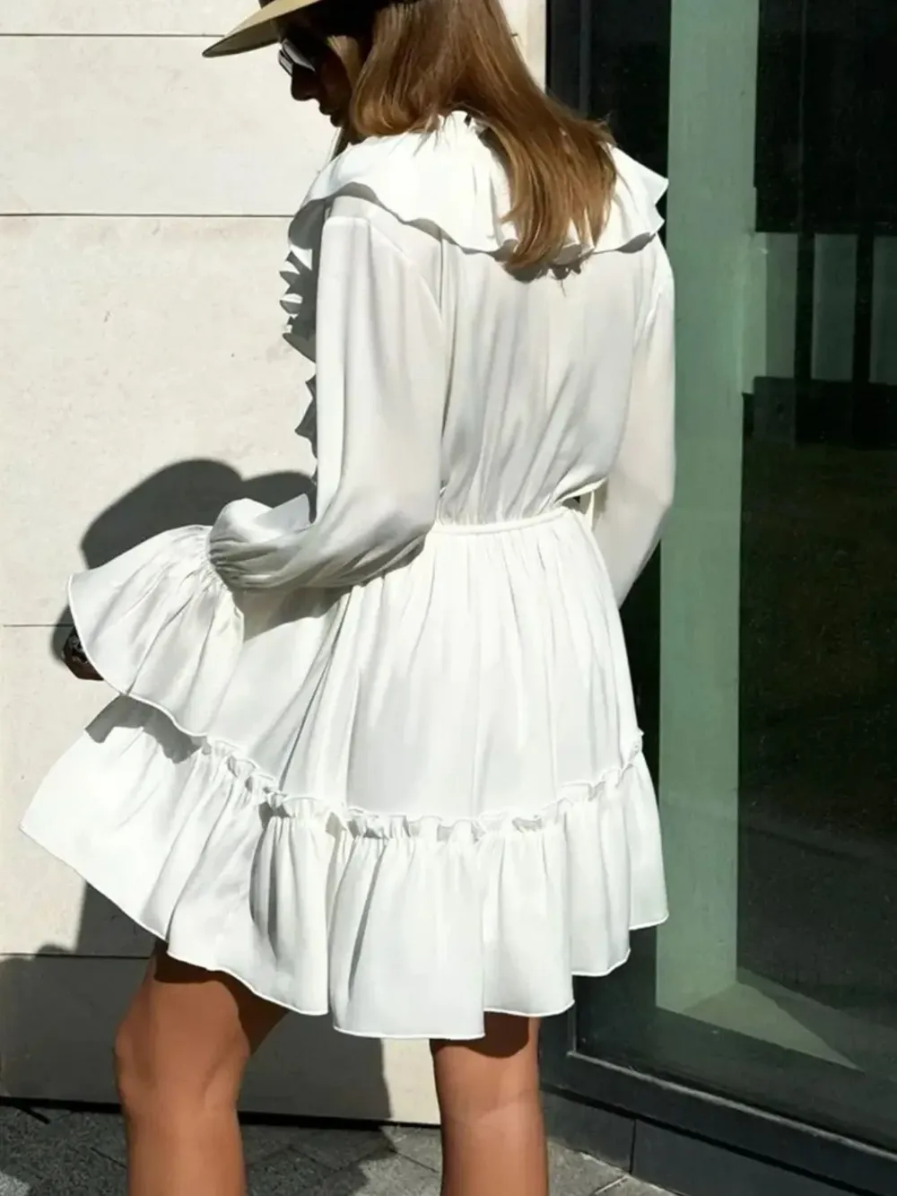 Ruffle Flounce Sleeve Mini Dress, image 8