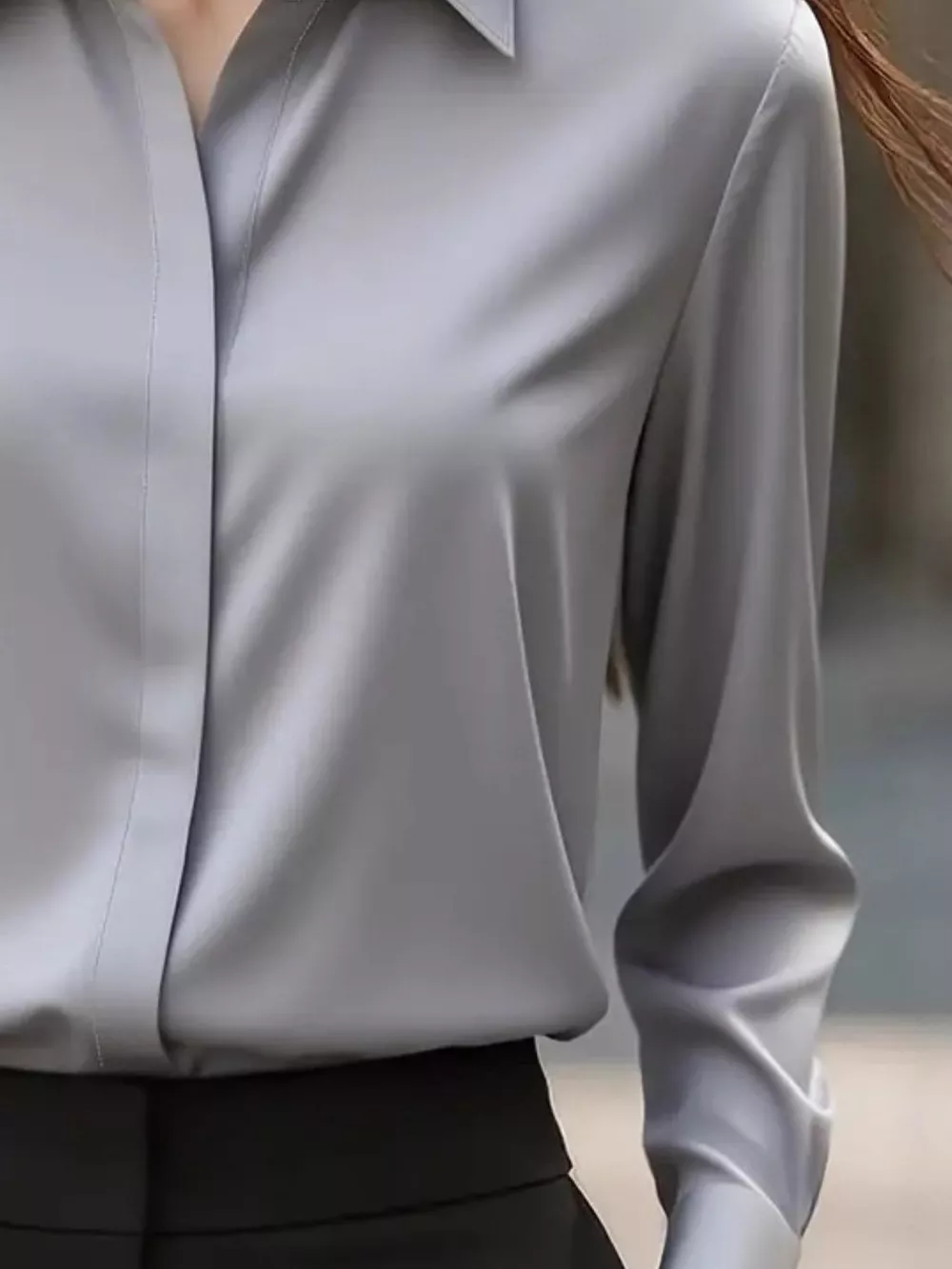 Button Down Collared Neck Long Sleeve Shirt, image 12