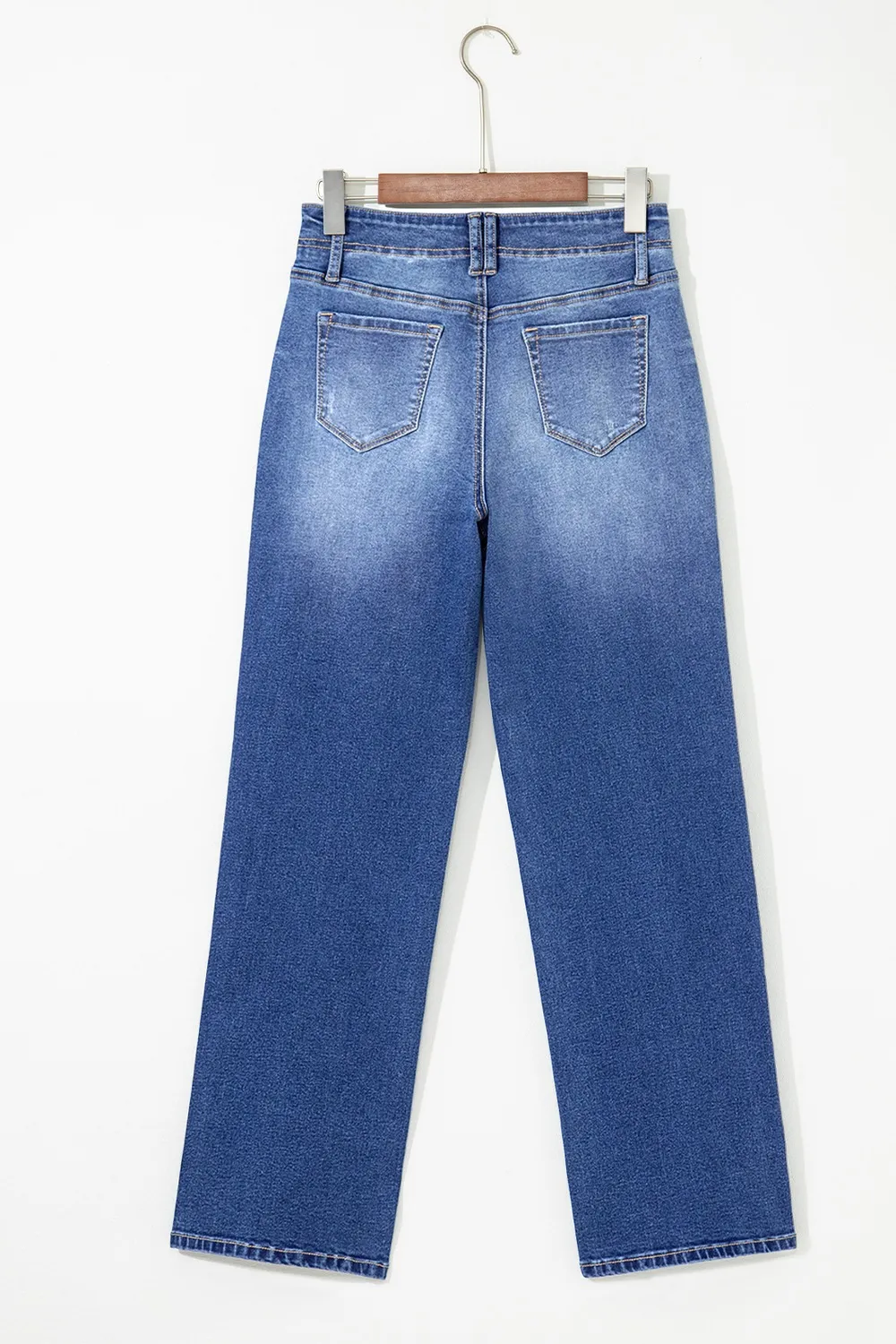 High-Waisted Wide-Leg Vintage Wash Jeans, image 13