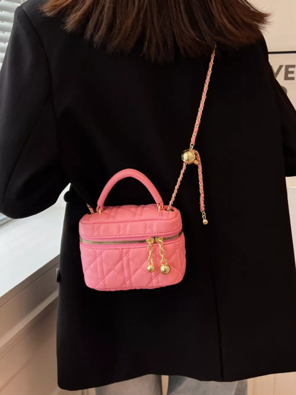 Quilted Top Handle Crossbody Bag, image 5