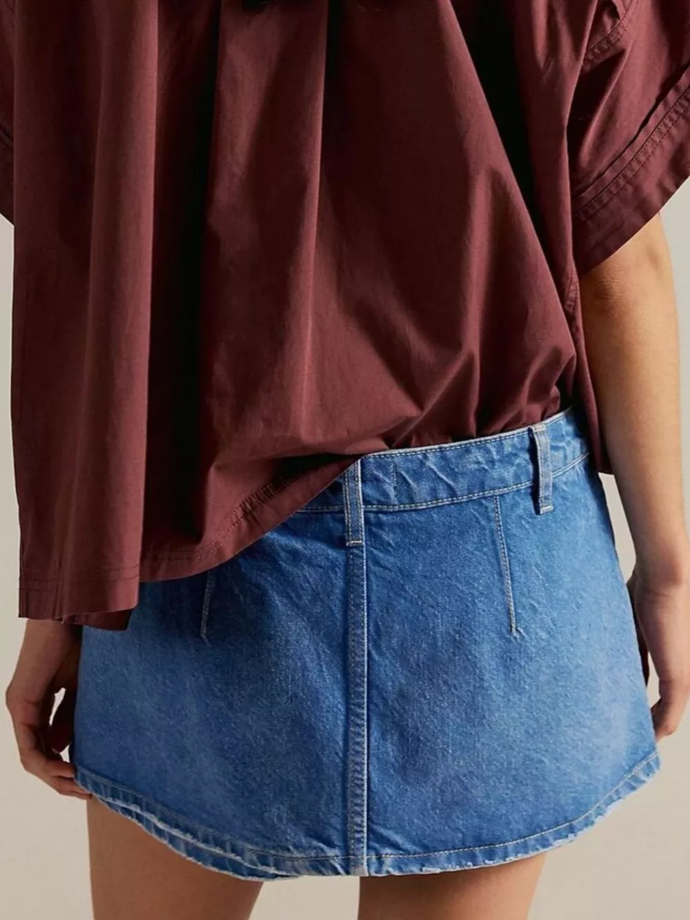 Classic Wash Denim Mini Skort, image 7