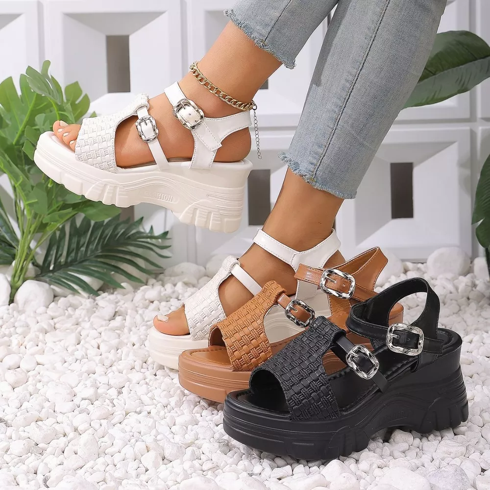 Open Toe Wedge Sandals, image 2