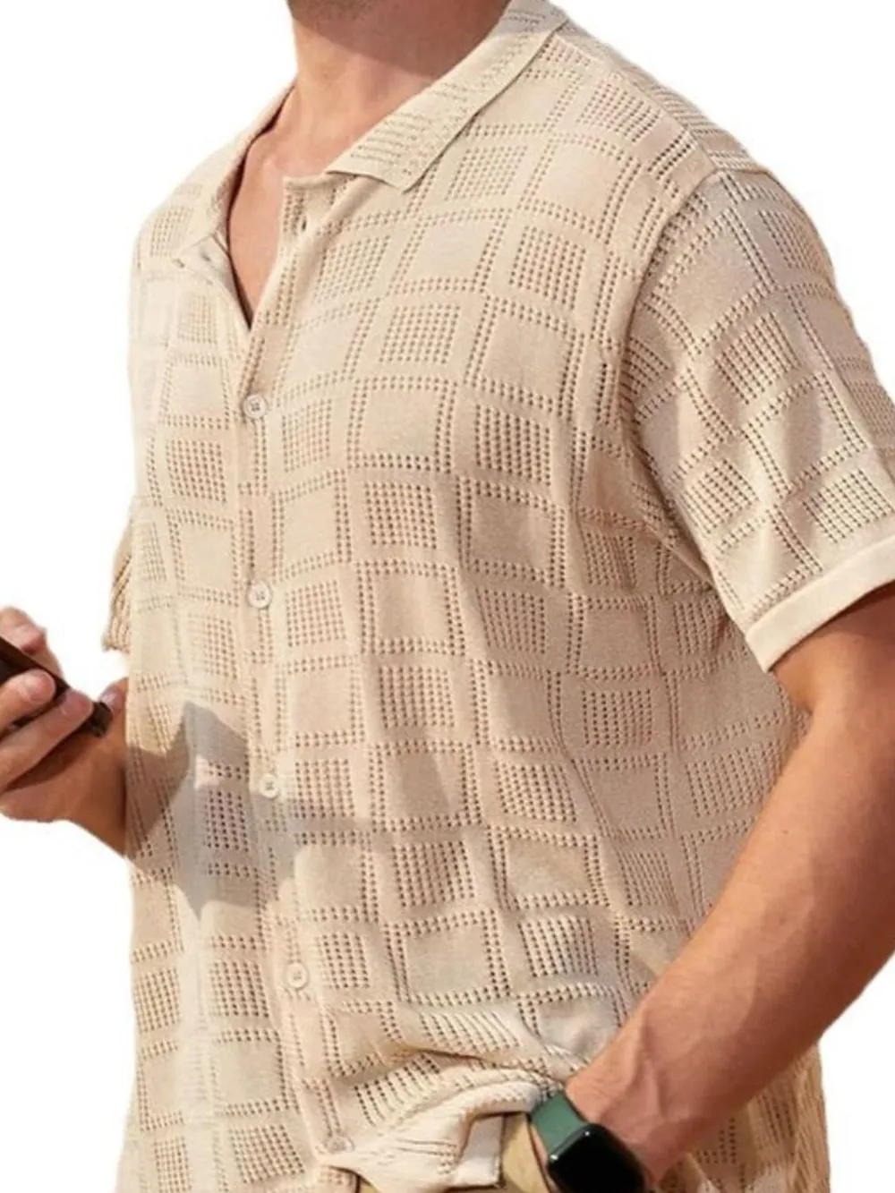 Men's Full Size Button Down Short Sleeve Plus Size, image 3