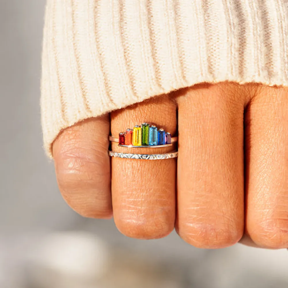 Zircon 925 Sterling Silver Double-Layered Ring, image 6