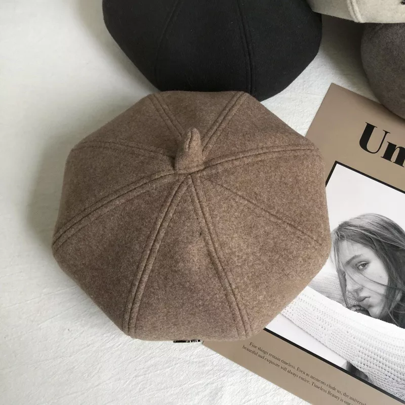 Solid Color Beret Hat, image 6