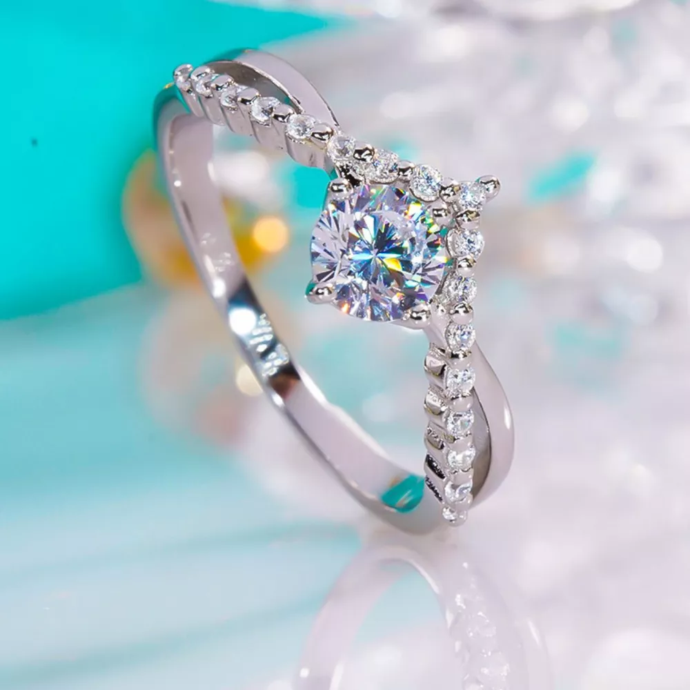 Moissanite 925 Sterling Silver Ring, image 2