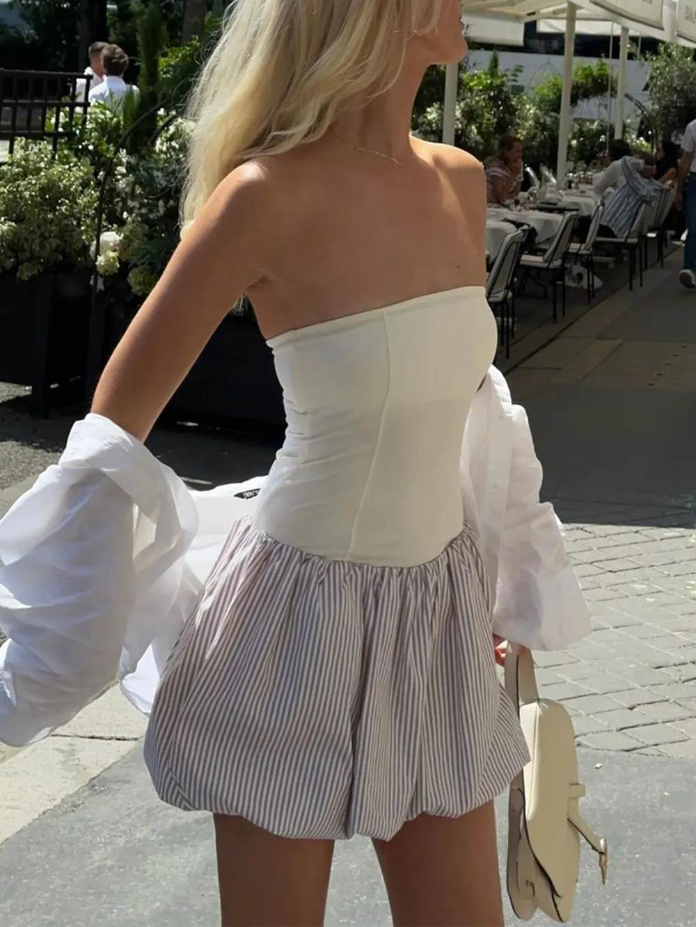 Striped Mini Tube Dress, image 3