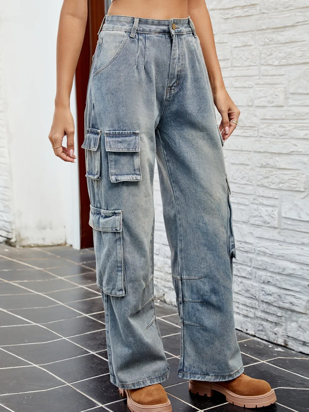 Washed Jeans with Pockets, image 3