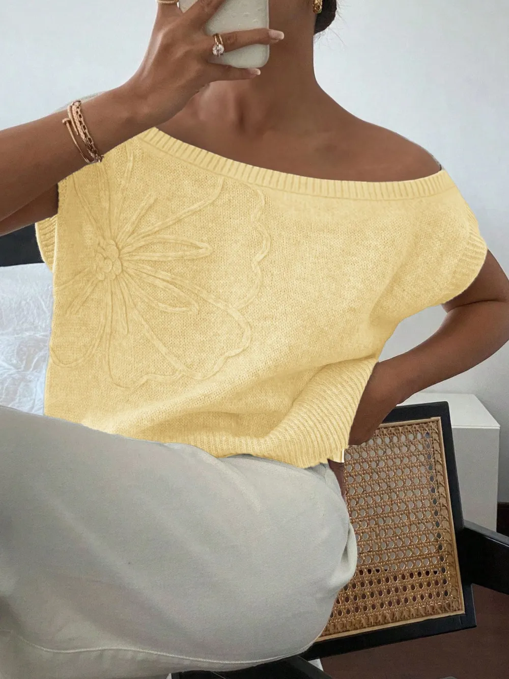Ribbed Hem Boat Neck Sweater, image 12