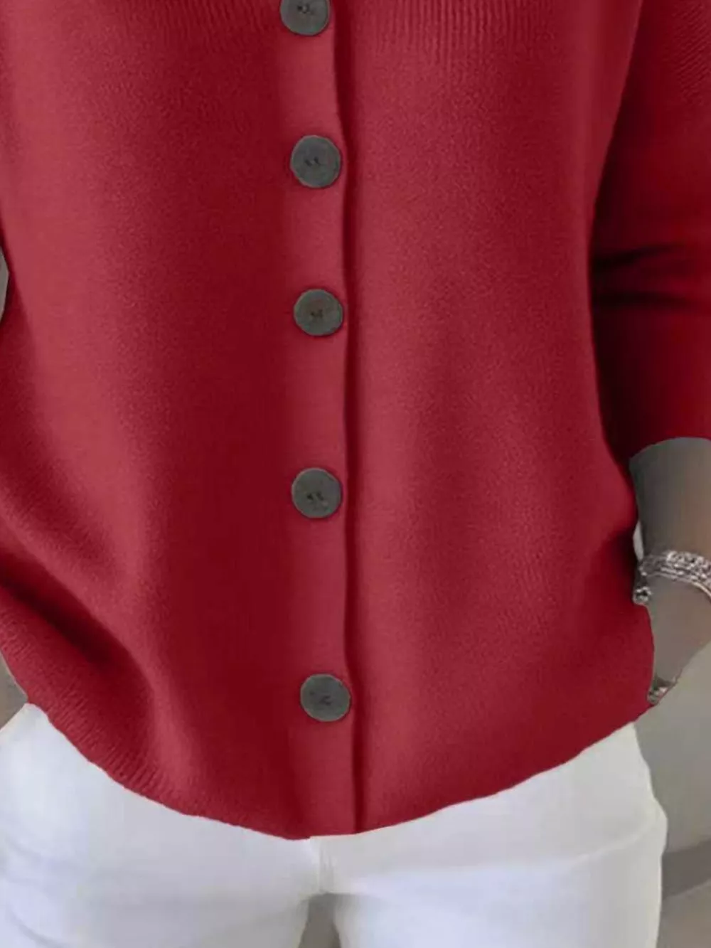 Full Size Hooded Button-Front Soft Knit Cardigan Plus Size, image 11