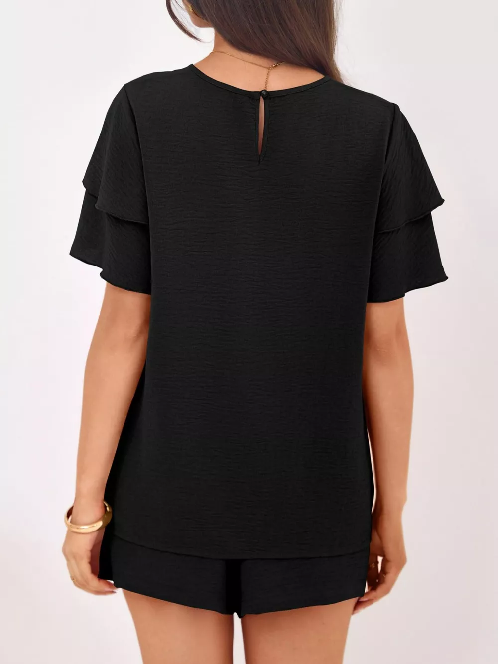 Ruffle Sleeve Top and Shorts Two-Piece Set, image 18