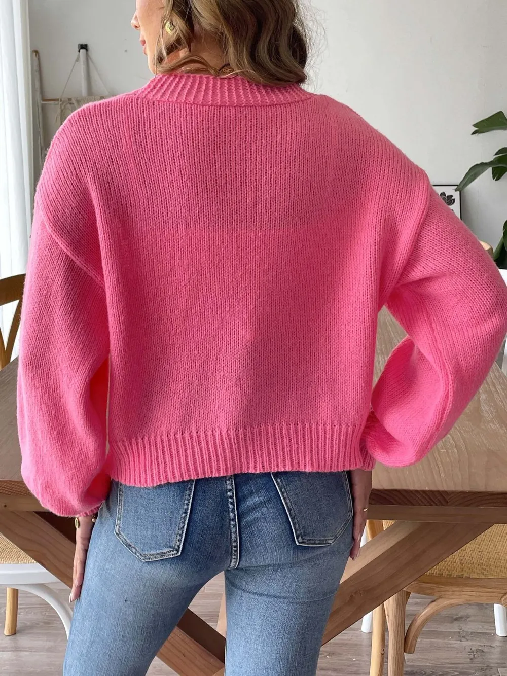 Pearl Open Front Long Sleeve Cardigan, image 3
