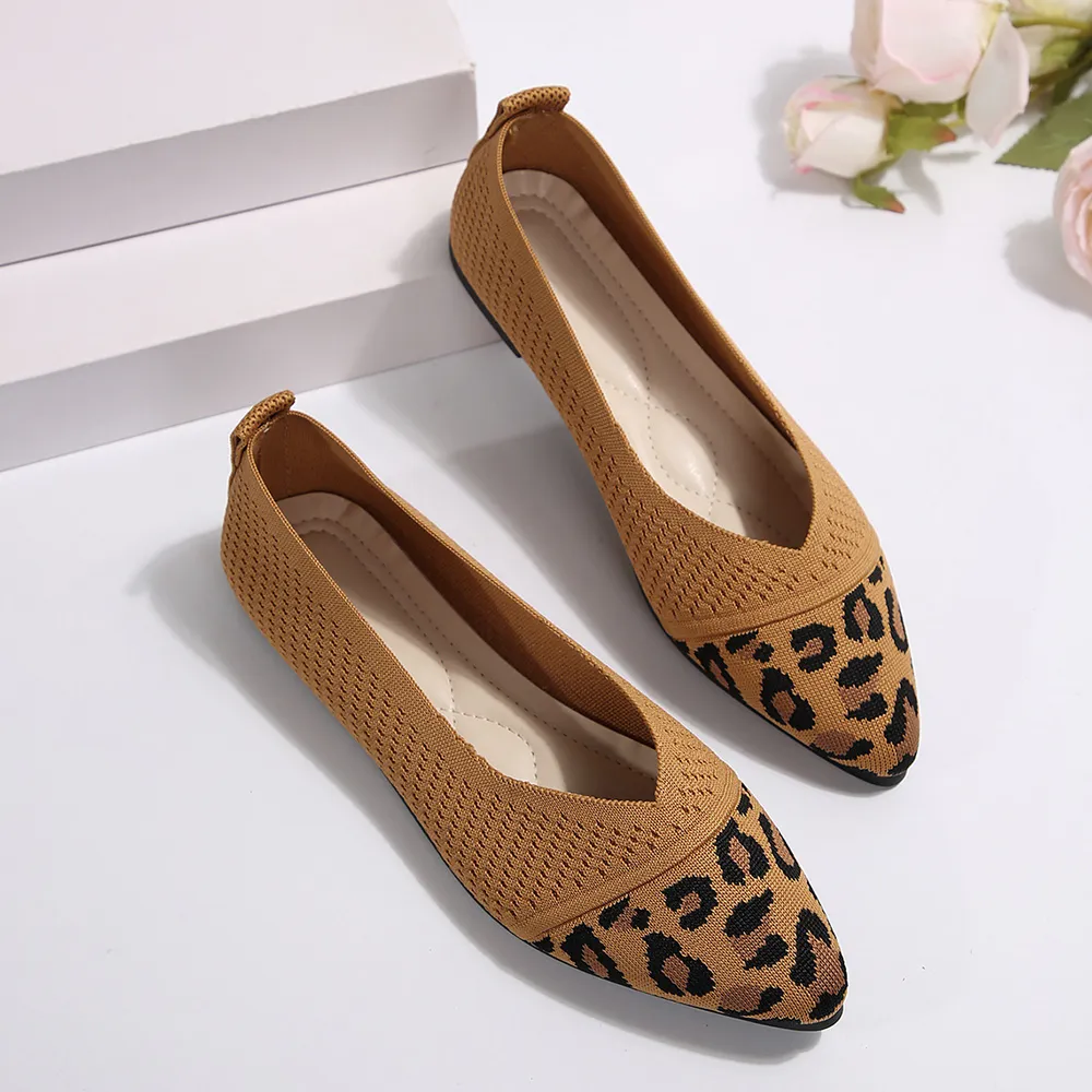 Point Toe Mesh Flat Slip-Ons, image 3