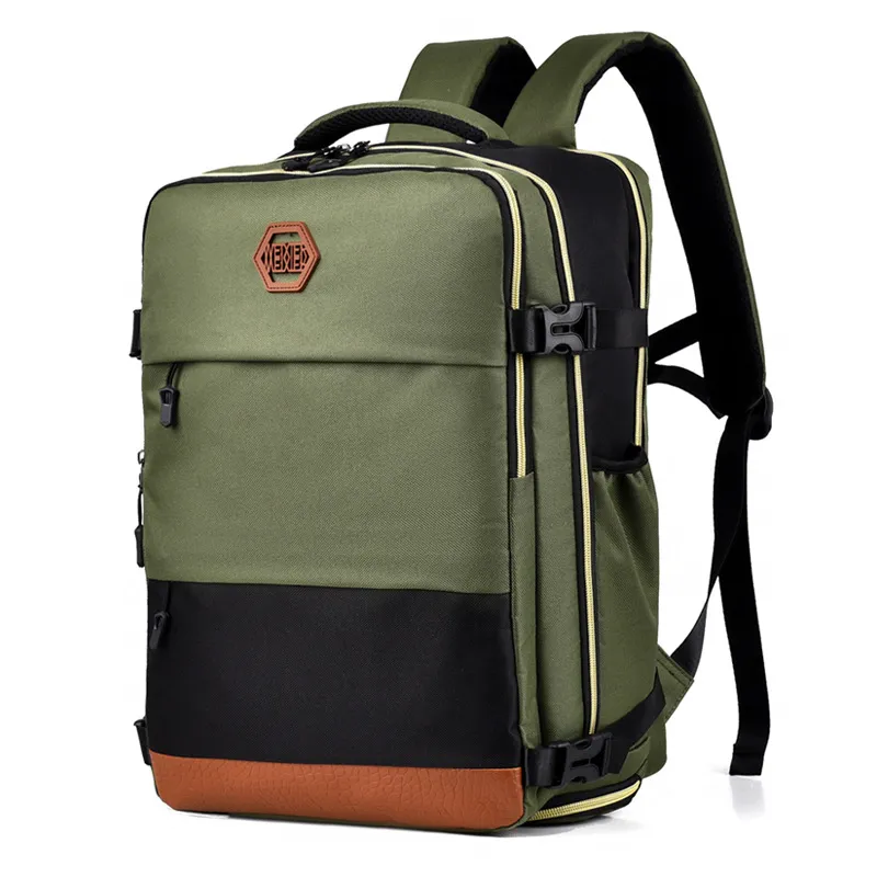 Color Block Multi-Pockets Backpack Bag, image 4