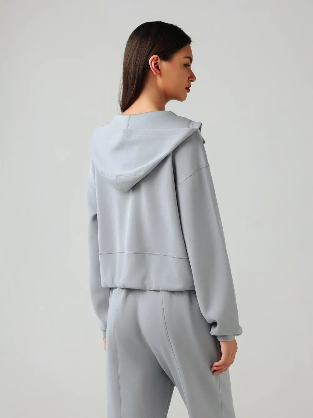 Zip Up Dropped Shouder Active Hooded, image 11