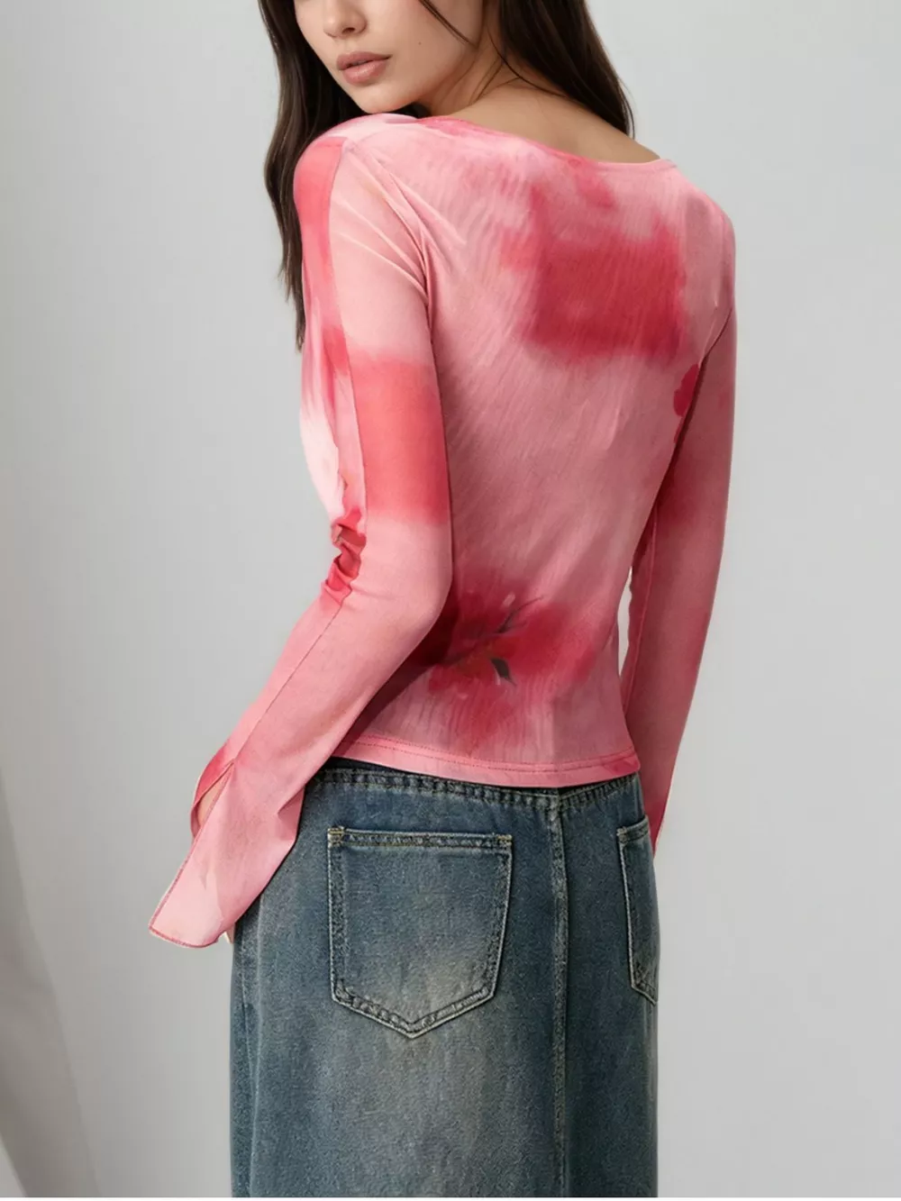 Tie-Front Tie-Dye Top, image 4
