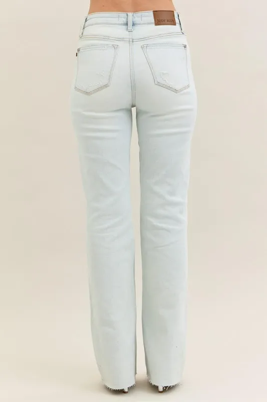 Full Size Destroy & Fray Hem Bootcut Jeans Plus Size, image 5