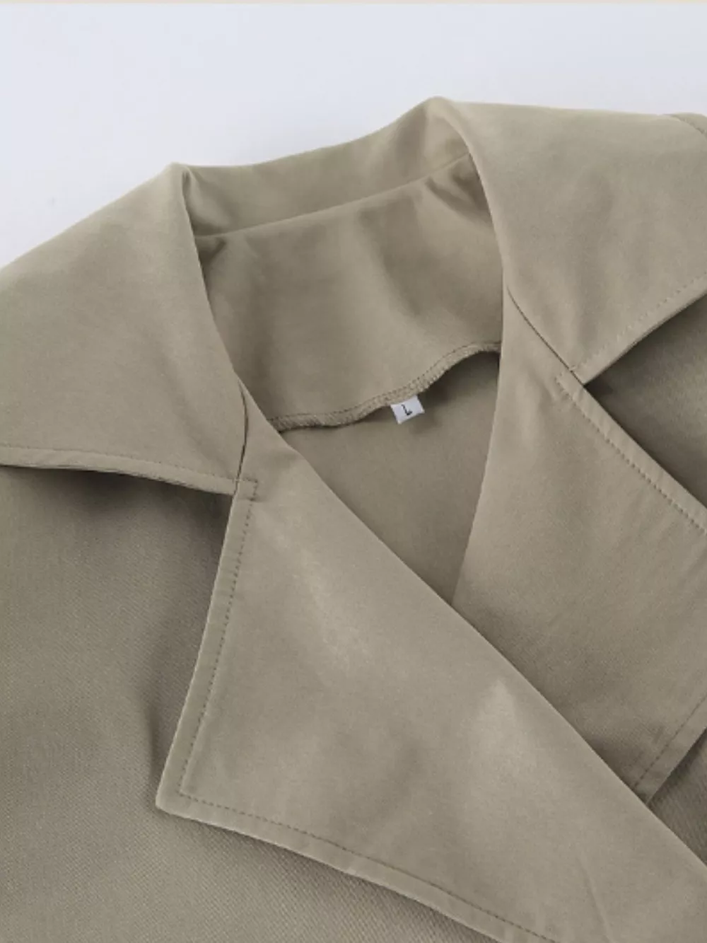 Chic Double-Breasted Belted Trench Coat, image 12