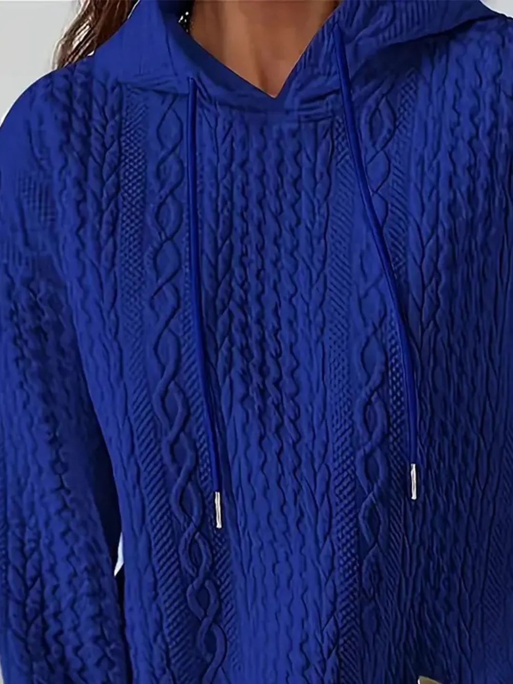 Drawstring Drop Shoulder Long Sleeve Hoodie, image 19