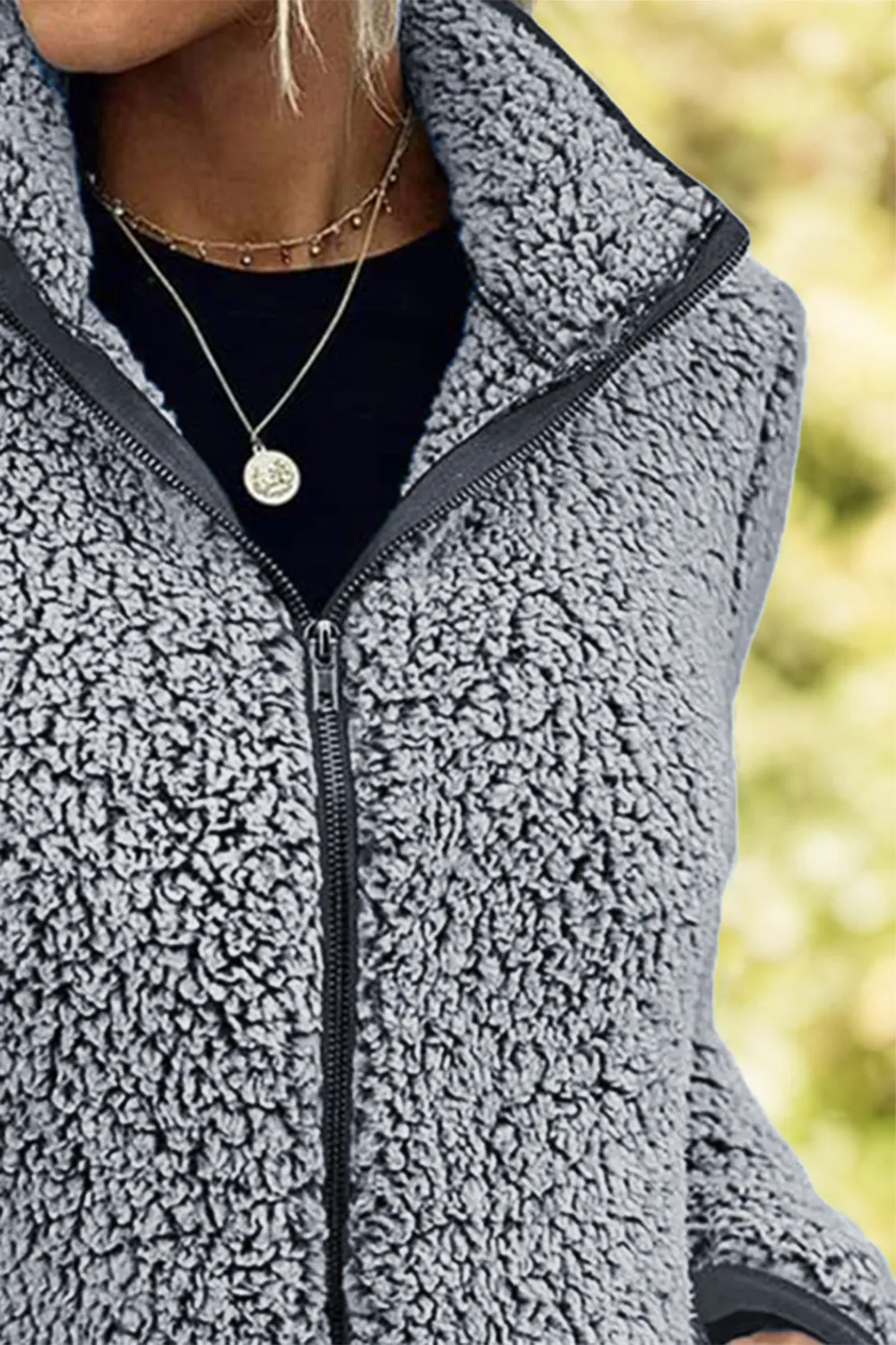 Pocketed Zip Up Turtleneck Jacket, image 12