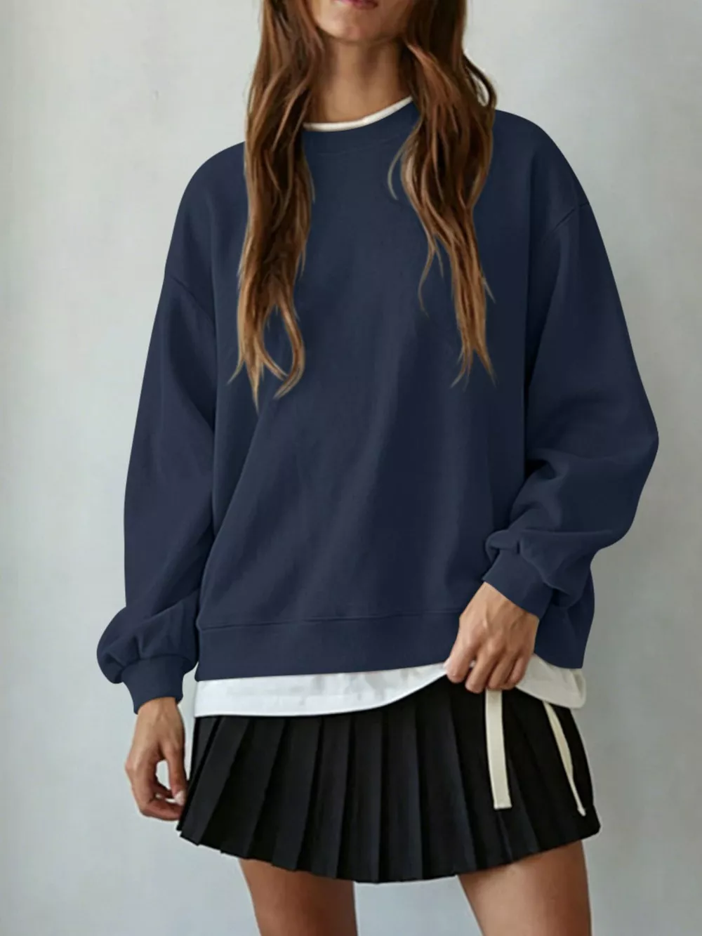 Oversized Crew Neck Sweatshirt, image 17
