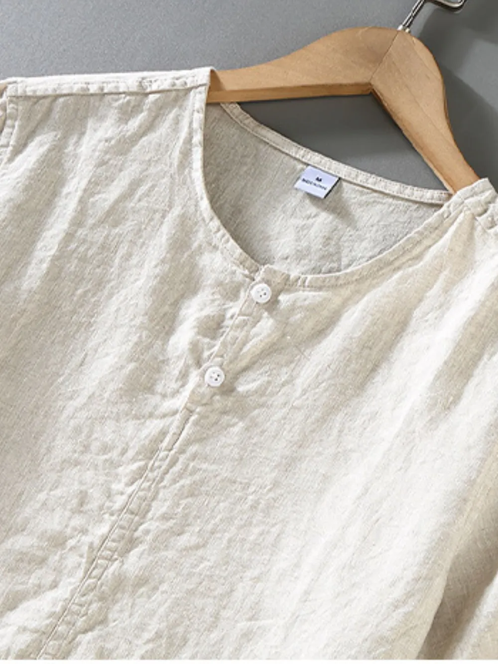 Men's Plus Size Round Neck Short Sleeve Blouse, image 5
