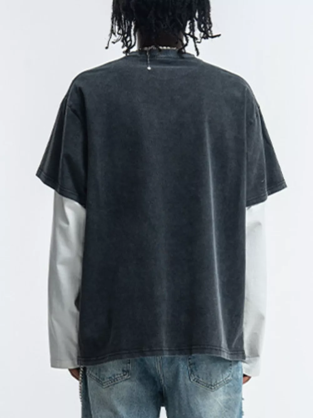 Men's Fake Two-Piece Long Sleeve T-Shirt, image 3