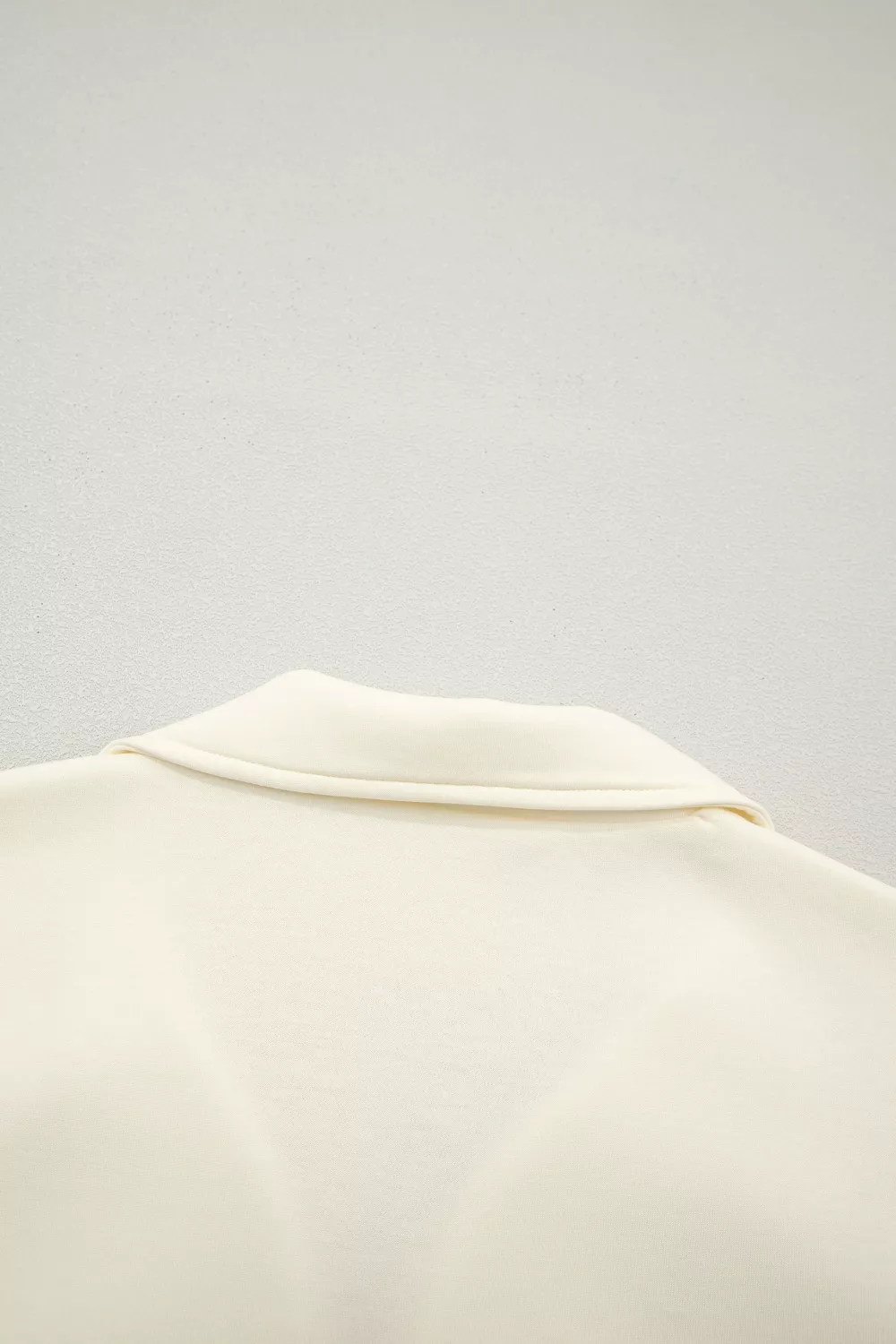 Zipped up Collared Ruffled Short Sleeve Blouse, image 6
