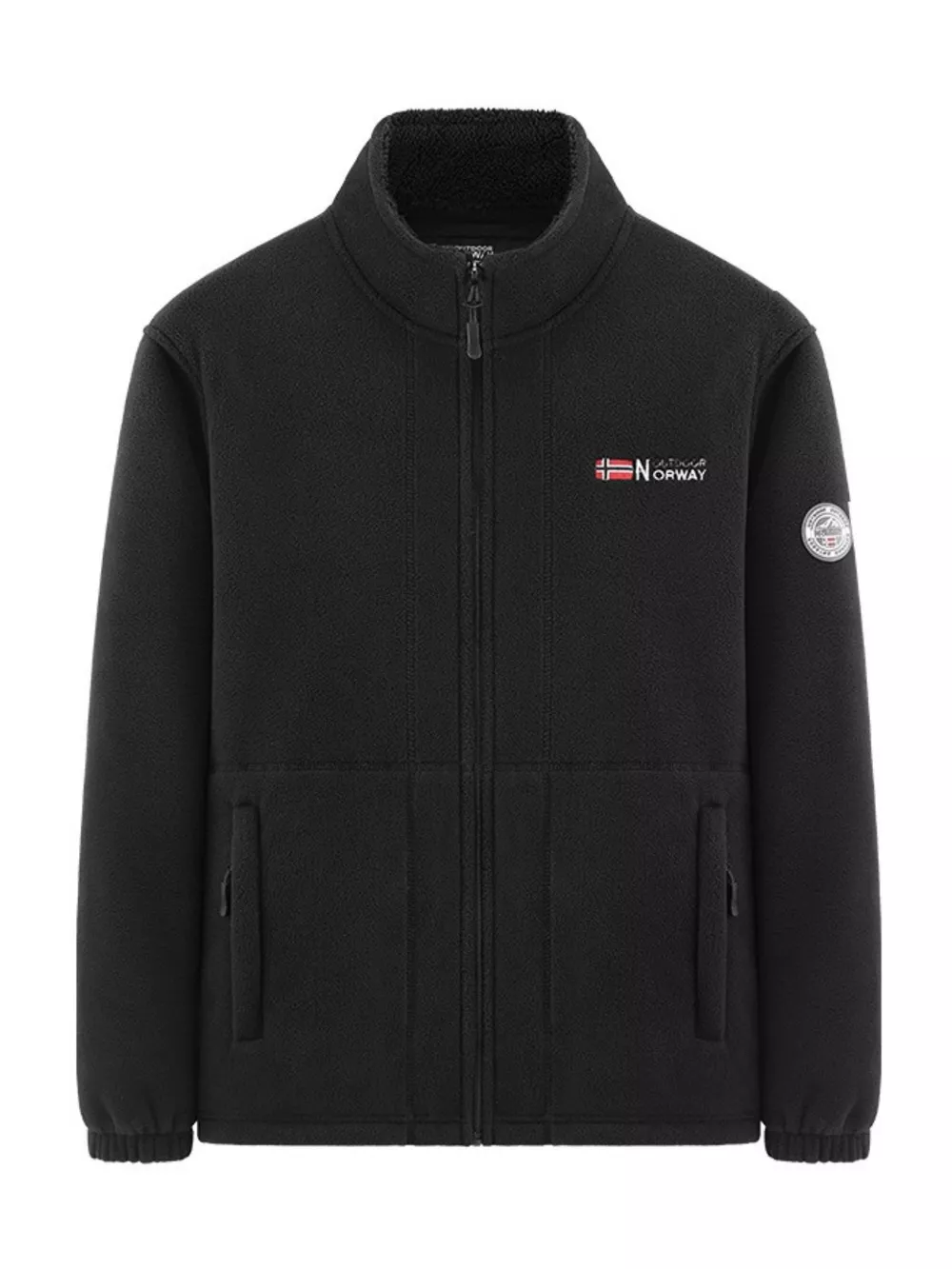 Men's Plus Size Zip Up Long Sleeve Jacket, image 5