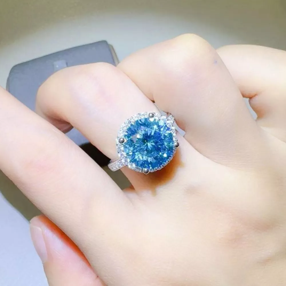 1 Carat 925 Sterling Silver Moissanite Ring