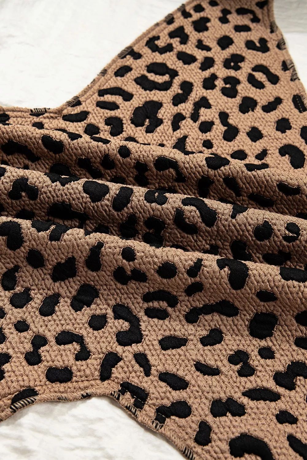 Drawstring Leopard Long Sleeve Hooded Jacket, image 5