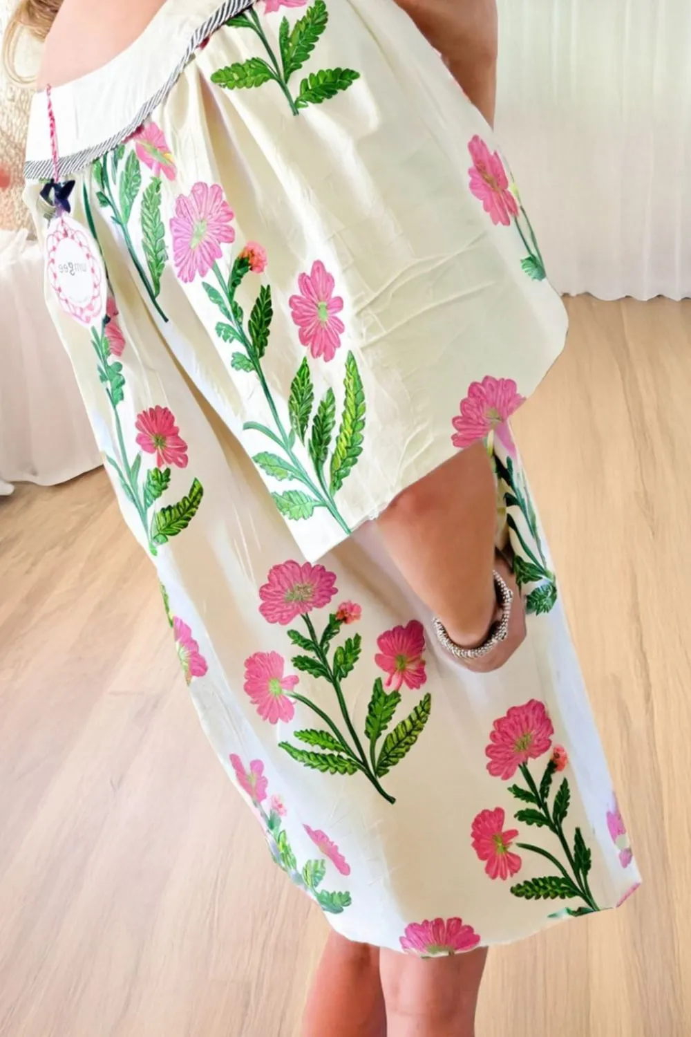 Floral Print Flutter Sleeve Summer Mini Dress, image 7