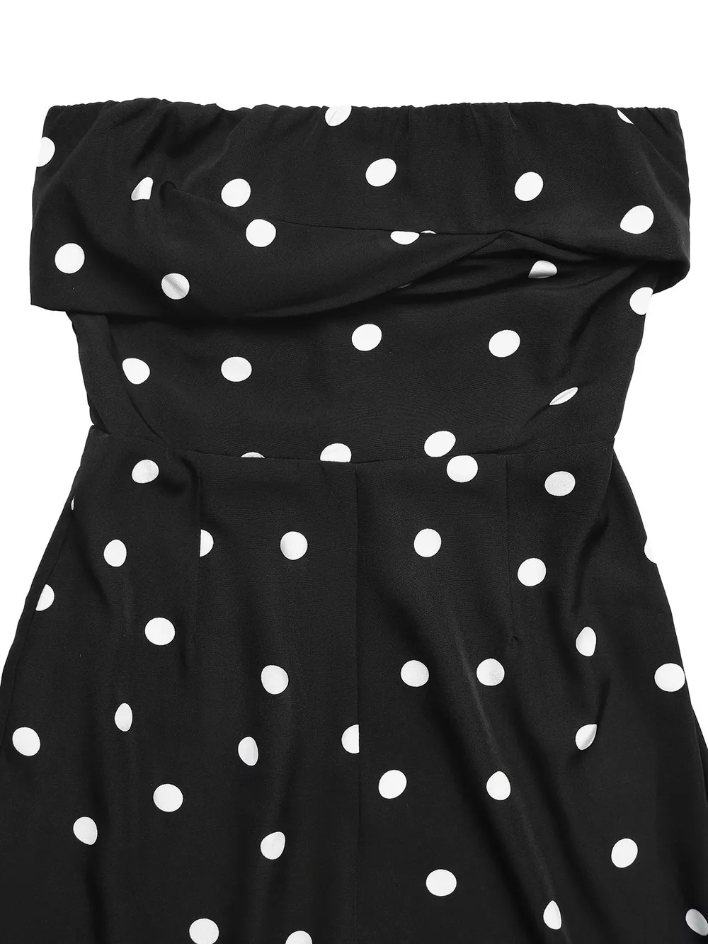 Polka Dot Strapless Wide Leg Jumpsuit, image 4