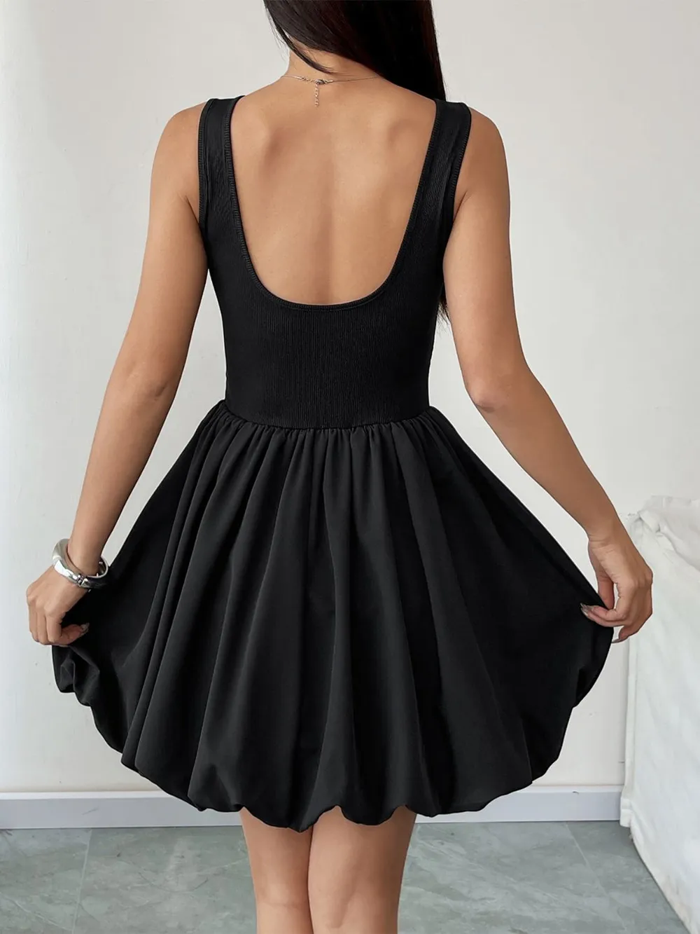 Ruched Sleeveless Mini Dress, image 5